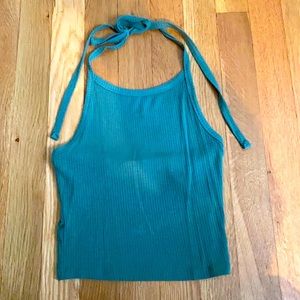 Green halter top